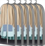 Pokrowce na ubrania, zestaw 6 sztuk, 100x60x10 cm z zamkiem błyskawicznym 