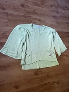 Tanio! Zielona bluzka By O Lala uniwersalna – dekolt V, rękaw dzwony