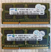 Pamięć RAM 4GB 2Rx8 PC3-10600S-09-11-F3   Dwie kości po 4GB. łącznie 8GB