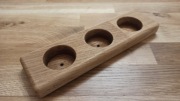 Ręcznie robiony świecznik drewniany | handmade | na 3 tealighty