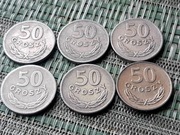50 groszy 1965 r,  zestaw monet. 