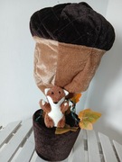 Ozdoba pluszowa welurowa 45cm lisek w doniczce 