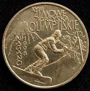 2 zł GN z 1998 roku XVIII Zimowe IO - Nagano (stan okołomenniczy)