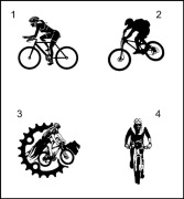 Naklejka na auto rower triatlon cycling mountain