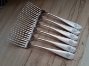 POSREBRZANE WIDELCE OBIADOWE MONOGRAM AUSTRO-WĘGRY 1880-1887r