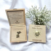 Zestaw 2 pudełek podziękowanie dla Chrzestnych Chrzest Komunia Święta