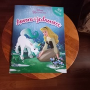 Nowa Książeczka/bajka - Aurora i jednorożce. Disney Księżniczki Naklejki.