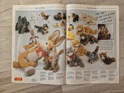 Kolekcjonerski katalog zabawek Steiff 1989 Misie Teddy reklama