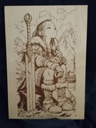 Grawer laserowy – Nordycki Wojowniczka | Sklejka brzozowa A4