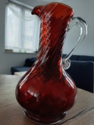 Dzbanek PRL pomarańczowy czerwony