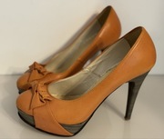 Pomarańczowe szpilki Lewski, rozmiar 39