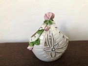 Piękny ażurowy porcelanowy koszyk PRL