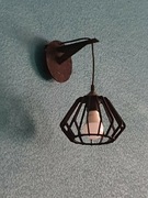 Komplet kinkietów z drewna w czerni. 4 szt. 