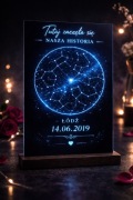 Personalizowany Prezent dla Zakochanych/Ślub/Rocznica - mapa gwiazd