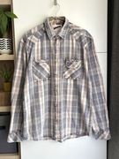 Koszula Tailored Denim Selected Homme L 100% bawełna flanela vintage krata