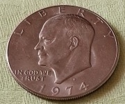 Eisenhower 1974 moneta obiegowa jeden dolar USA vintage