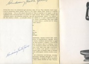 Janos Andrass Kurt autograf rzeźbiarza z 1966r