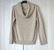 Wallis beżowy damski sweter z golfem 44