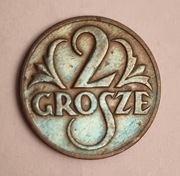 2 grosze 1927 r, ładna