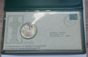 Medal srebrny St Patrick 1973 Franklin Mint – Irlandia, koperta FDC, Ag 999