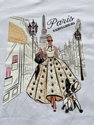 NOWA koszulka damska Paris z aplikacją perełek rozmiar uni