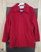 Essential krótki płaszcz czerwony rozmiar UK12 L 40 z wełną pełna podszewka