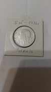 5zł. z 1932r. W srebrze