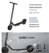HULAJNOGA ELEKTRYCZNA ninebot KickScooter E22