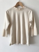 Kremowa bluzka Scotch & Soda wiktoriańska stojka falbanki 