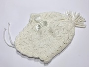 MATALAN czapka ażurowa podsz. polar rozm. 6-12 m