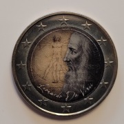 2 EURO MOTYW Leonardo Da Vinci - 2 EURO KOLOR