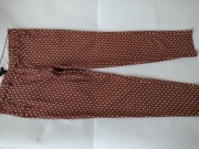 Spodnie 7/8 brązowo - beżowy print ,,H&M" roz. 42