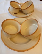 Zestaw Obiadowy TUŁOWICE | Porcelana PRL Vintage | 2 Os. | 6 El. | BDB-