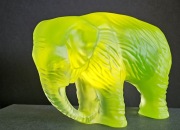 Figurka SLON szklo bohemia art deco WYJATKOWA WERSJA URAN SECESJIA