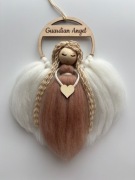 Anioł Stróż handmade dekoracja boho prezent na chrzest, Boże Narodzenie