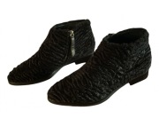 Buty do kostki, z imitacji karakułu