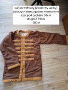 Kaftan wełniany (2 warstwy wełny), podszyty lnem z guzami mosiężnymi