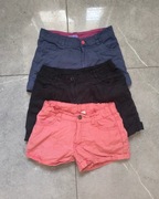 Zestaw krótkich spodenek szortów dla dziewczynki paka ubrań szorty 146