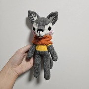 Maskotka wilk handmade amigurumi na szydełku