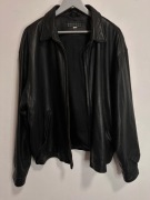 Skórzana męska kurtka przejściowa Barneys New York