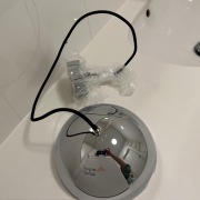 Minimalistyczna stalowa lampa ARGON chrom półkula