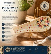 Podstawka ceramiczna Bolesławiec pod łyżkę ceramika Bolesławiec
