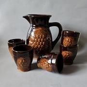 Dzbanek + 5 Kubków Ceramika Bułgaria