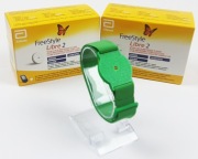 Opaska ochronna na sensor FreeStyle Libre 2 -JASNOZIELONA