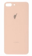 Szkło tylne iPhone 8+ PLUS - złote, róż ,klapka tylna, plecki, tył BIG HOLE