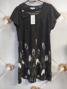 Ciepła jesienna sukienka tunika pawie pióro New Look 