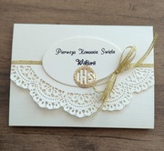 Zaproszenia na Pierwszą Komunię Świętą komunijne  z kopertą 