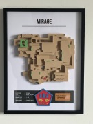 Plakat 3D MIRAGE Counter-Strike | Drewniana ramka | Ręcznie wykonany