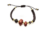 Bransoletka regulowana kamienie naturalne koral turkus