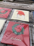 Kartka świąteczna życzenia koperta wianek hoho